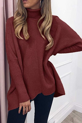 Solid Split Joint Basic Rollkragenpullover £¨7 Farben £ ©